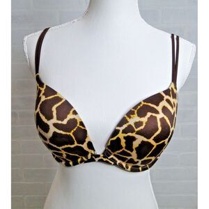 Victoria's‎ Secert Womens 36D Brown Giraffe Print Very Sexy Multiway Push Up Bra